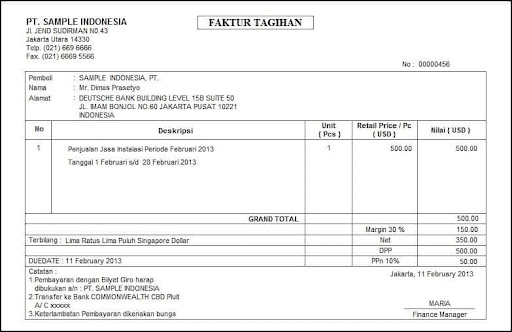 Mengenal Beberapa Jenis Dan Contoh Invoice - LinovHR Blog