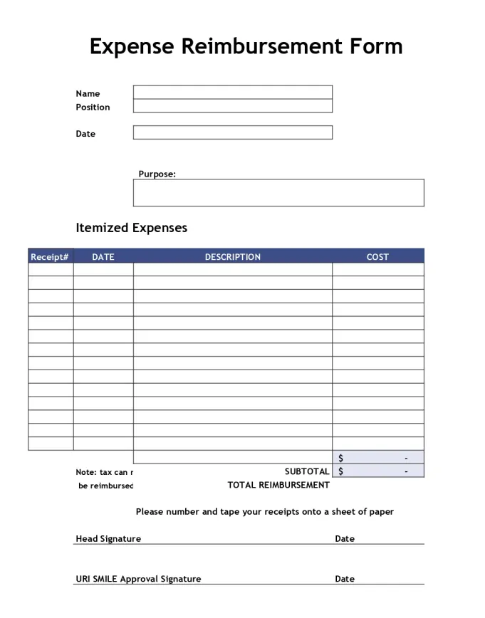 Form Reimbursement Excel untuk Segala Keperluan