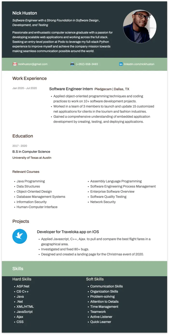 CV Web Developer Fresh Graduate