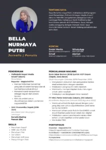 Contoh CV Kreatif Bahasa Indonesia