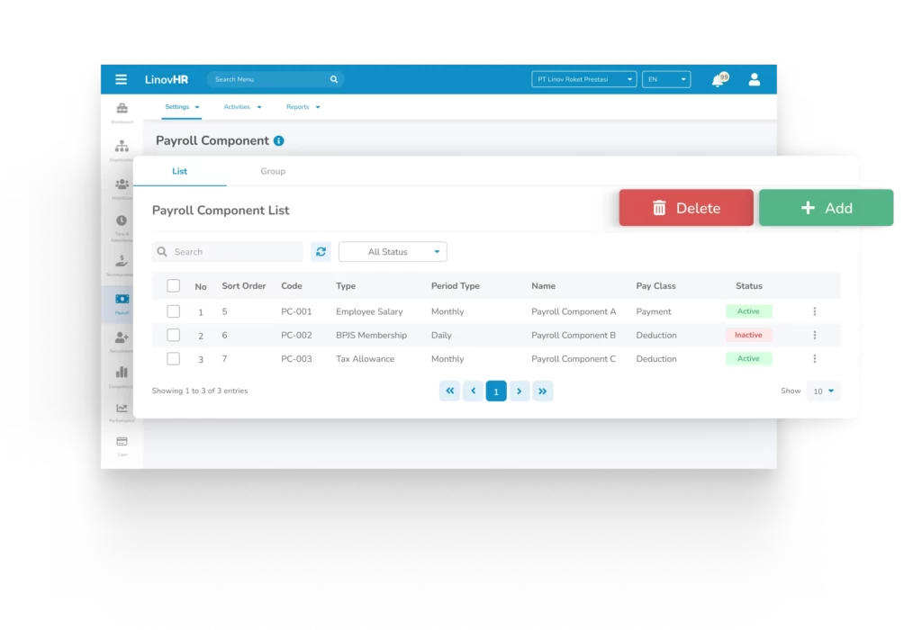 1. Payroll Component